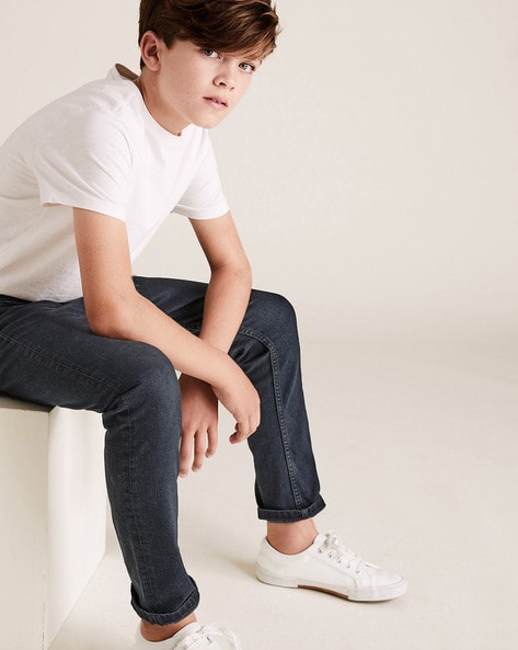 Buy Medium Blue Jeans for Boys by Marks & Spencer Online