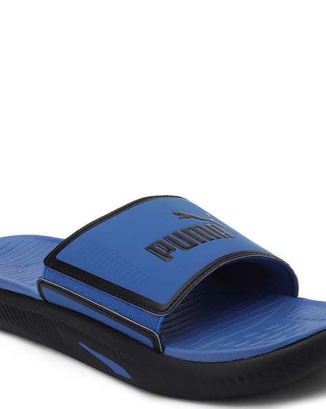 Puma cheap blue slides