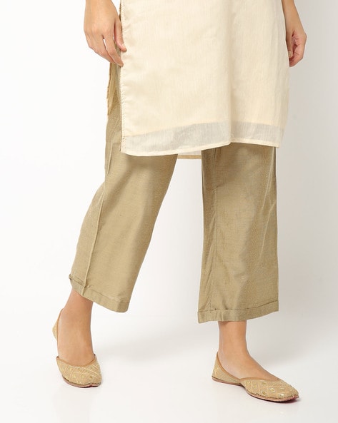 Buy Beige Pants for Women by Global Desi Online