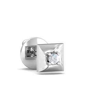Diamond-Studded White Gold Ear Stud-image-13