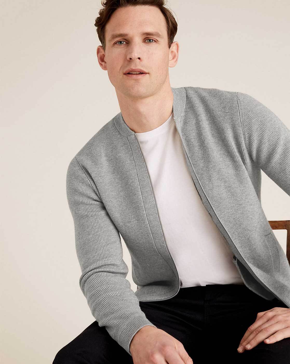 marks and spencer grey jacket