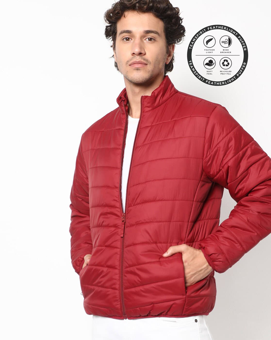 maroon puffer