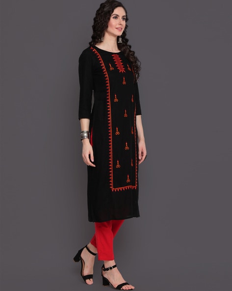 Black and 2025 red kurtis