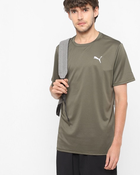 puma olive green t shirt