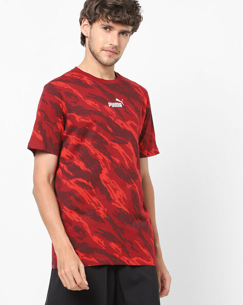 puma graphic print crew neck t shirt