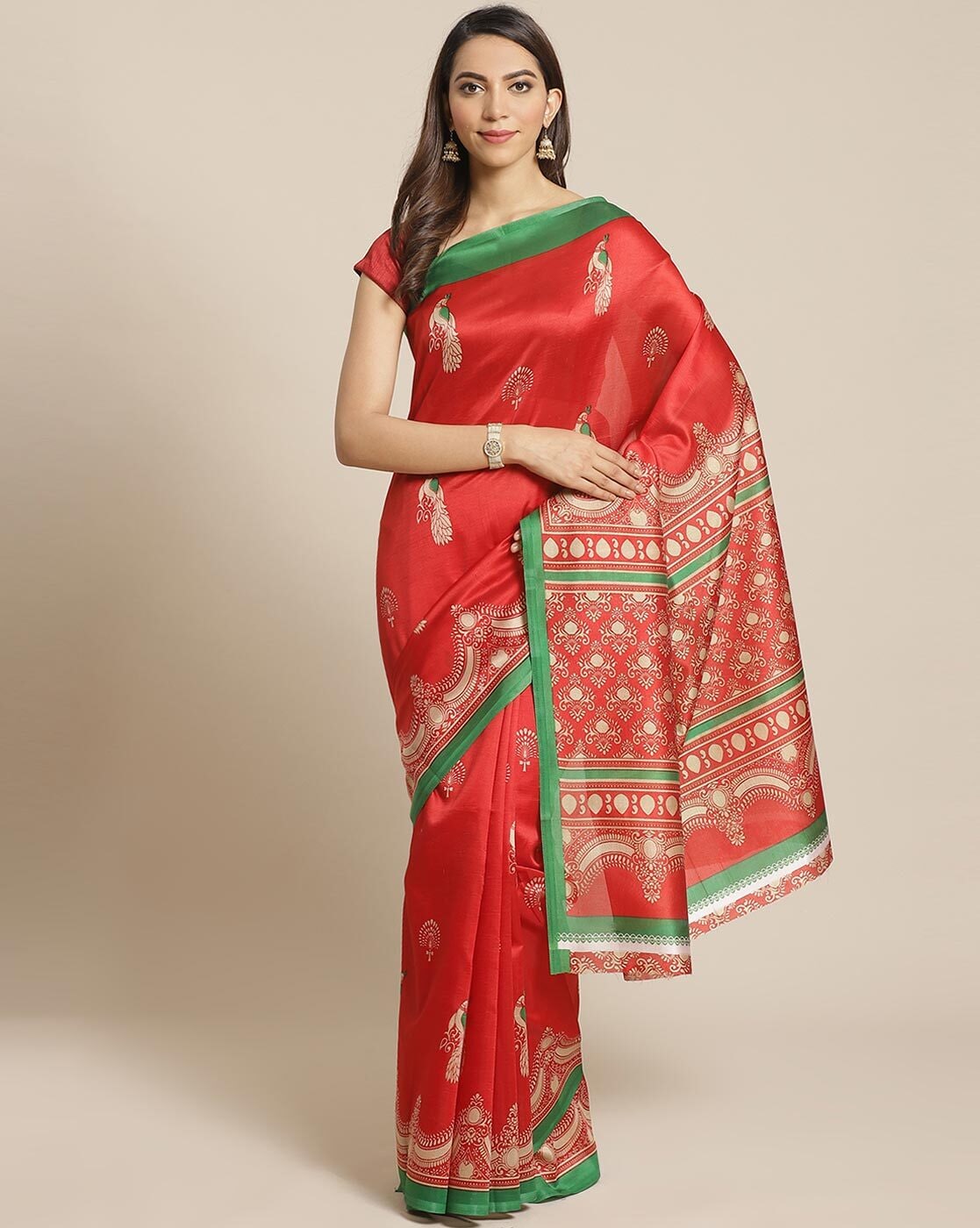 Buy Red Sarees for Women by MARABOUT Online Buy Red Sarees for Women by MARABOUT Online
