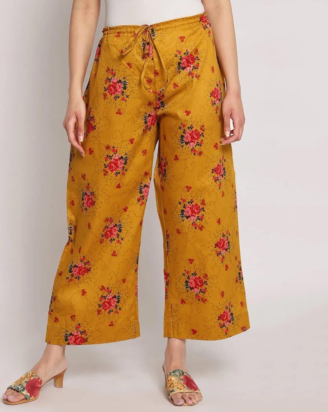 Biba Pants  Buy Biba Beige Cotton Relaxed Pant Online  Nykaa Fashion