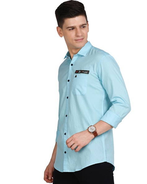 Buy Teal Blue Shirts for Men by K LARA Online