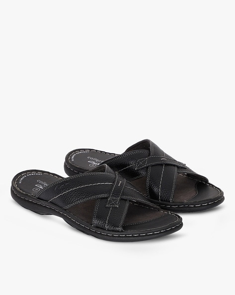 Clarks black and store white sandals