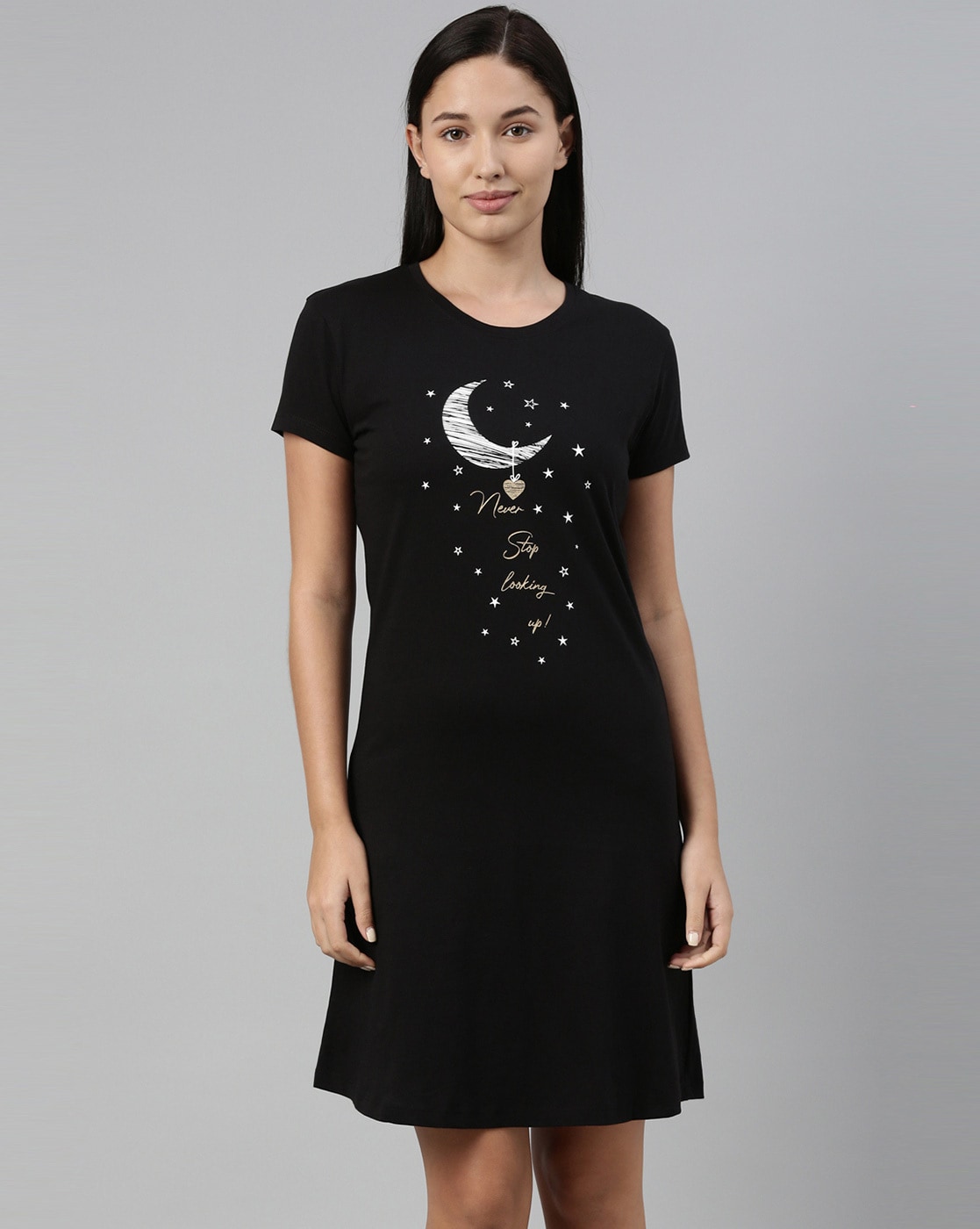 black cotton nightgown