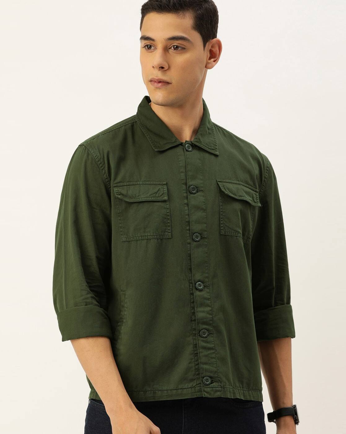 Buy Olive Green Shirts for Men by The 