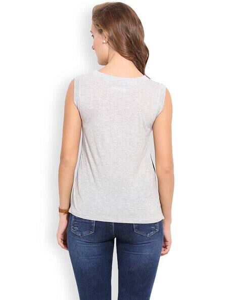 Beige Tops for Women by PORSORTE Online 