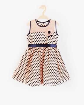 Polka-Dot A-line Dress-image-26