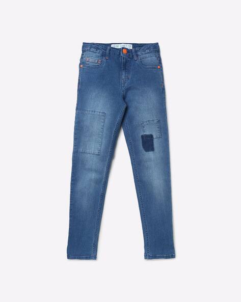 Mid-Wash Slim Fit Jeans