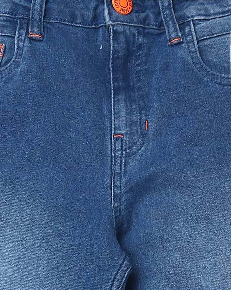 Mid-Wash Slim Fit Jeans view 3