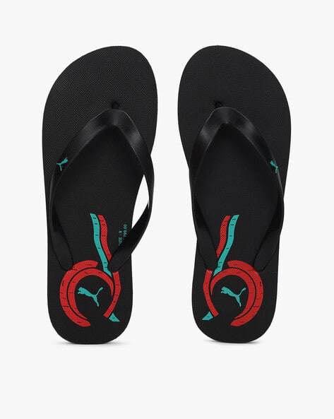 puma red eva flip flops