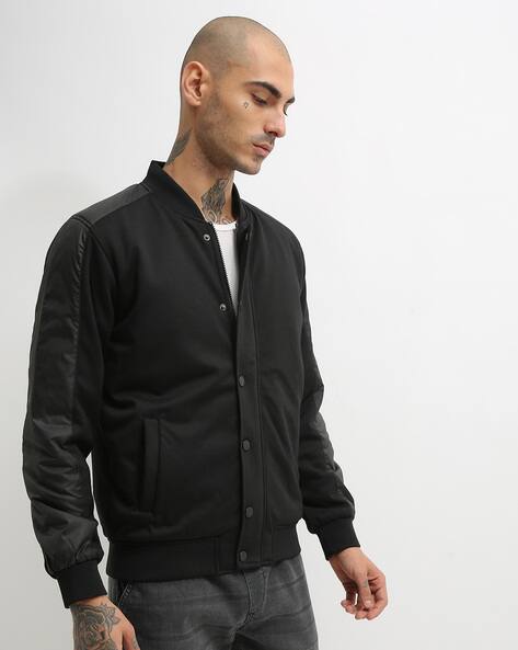SCUSTY Women's Button Down Bomber Jacket - Drop Shoulder Cropped Coat For Casual Wear