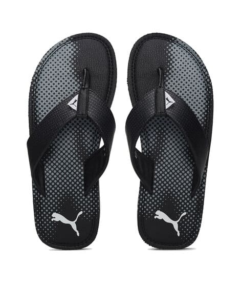 puma black thong flip flops