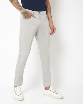 gray slim fit chinos