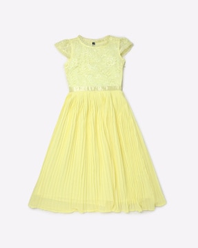 casual light yellow dress