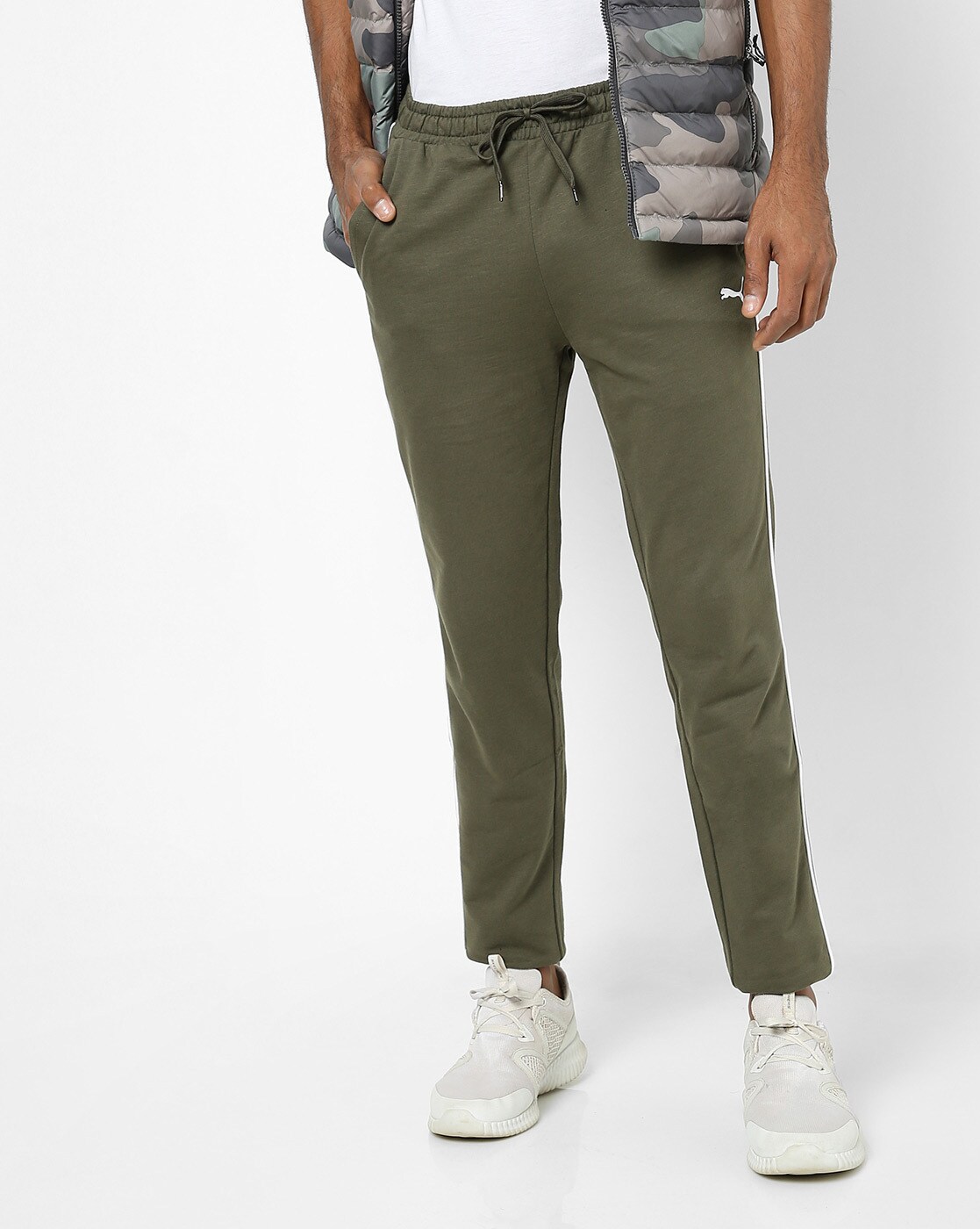 olive green puma pants