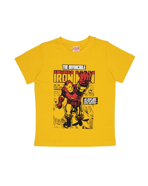 Marvel Iron-Man Print Crew-Neck T-shirt