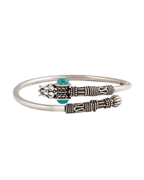 Buy Silver Oxidised Shiva Bracelet Gift Online at ₹345
