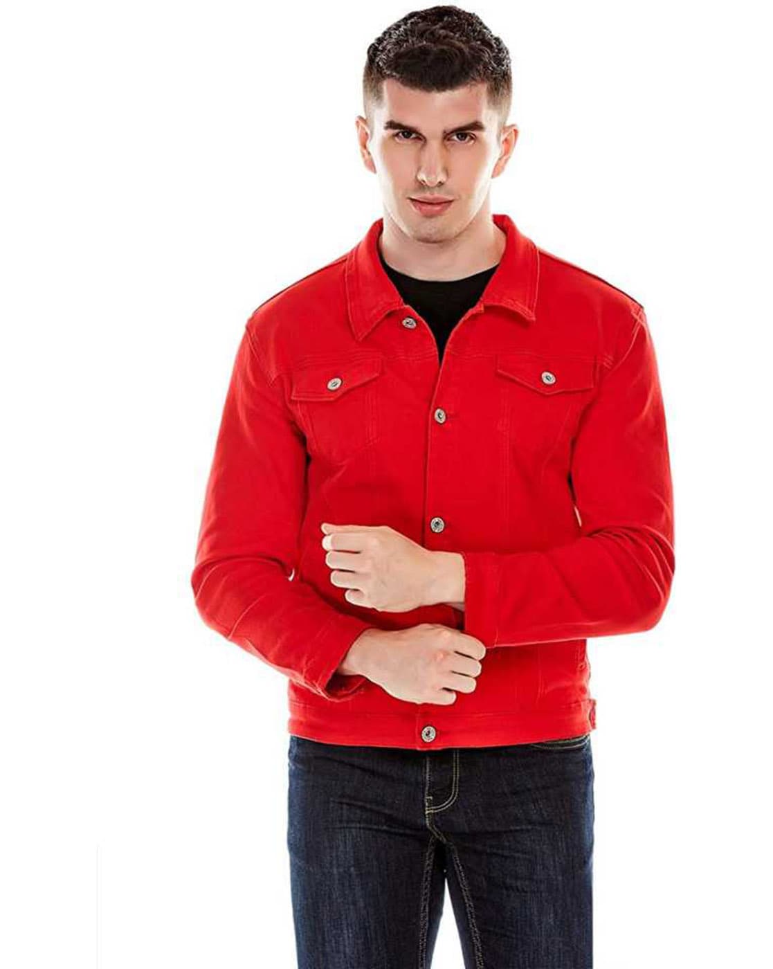 Buy Ketch Maroon Denim Jacket for Men Online at Rs.909 - Ketch