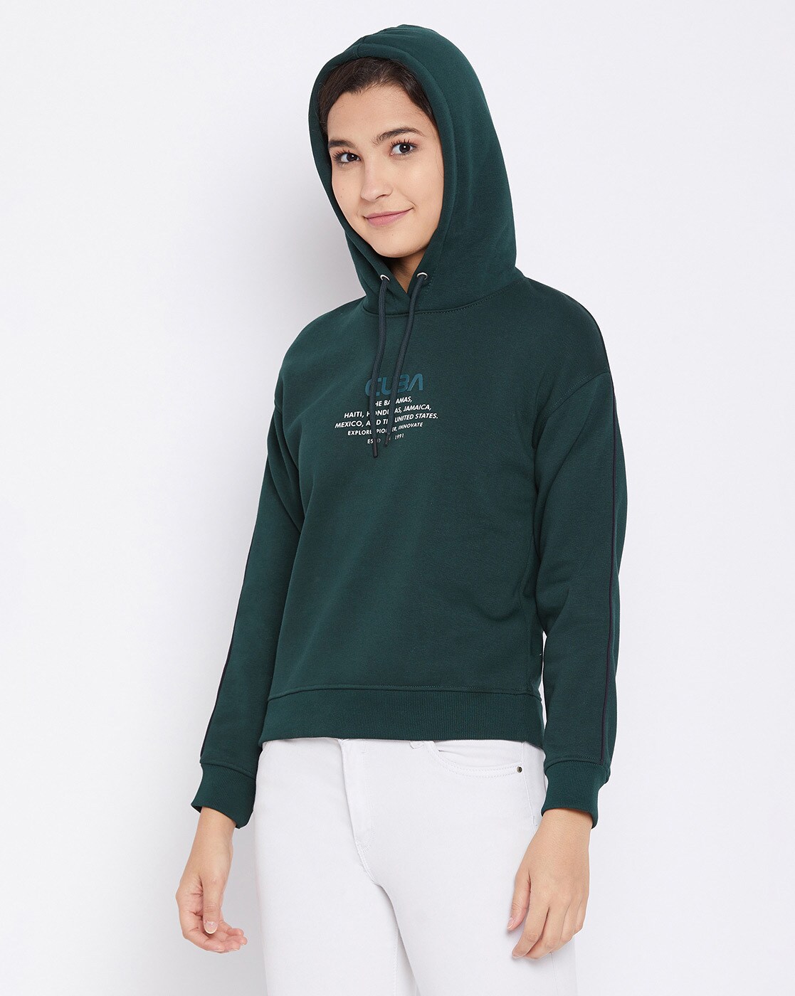 womens green sweatshirt