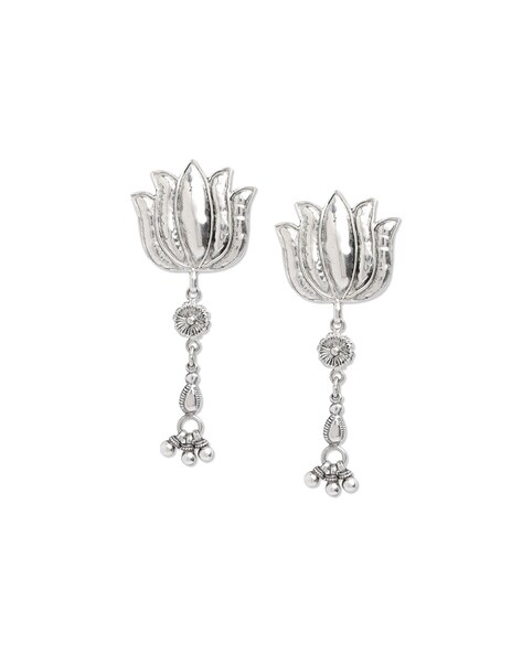 Buy Gold Plated Silver Lotus MOP Stud Earrings by NOOR BY SALONI at Ogaan  Online Shopping Site