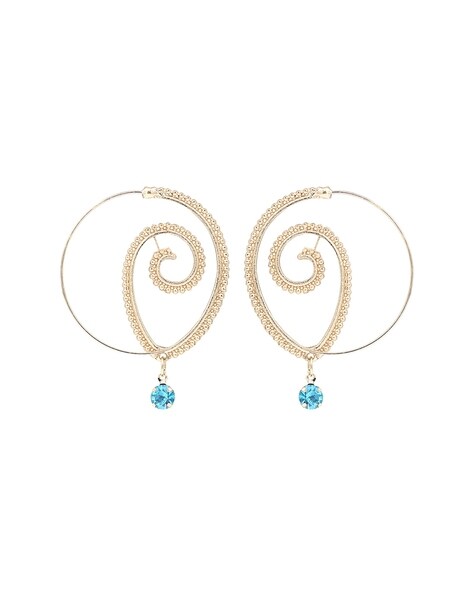 Buy | Fashion Oversize Geometric Pearl Hoop Earrings Gold Twist Earring Set Big  Circle Leopard Jewelry For Women And Girls-Style 2-Eepleberry