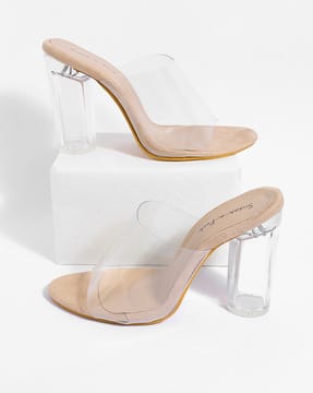 translucent heeled sandal