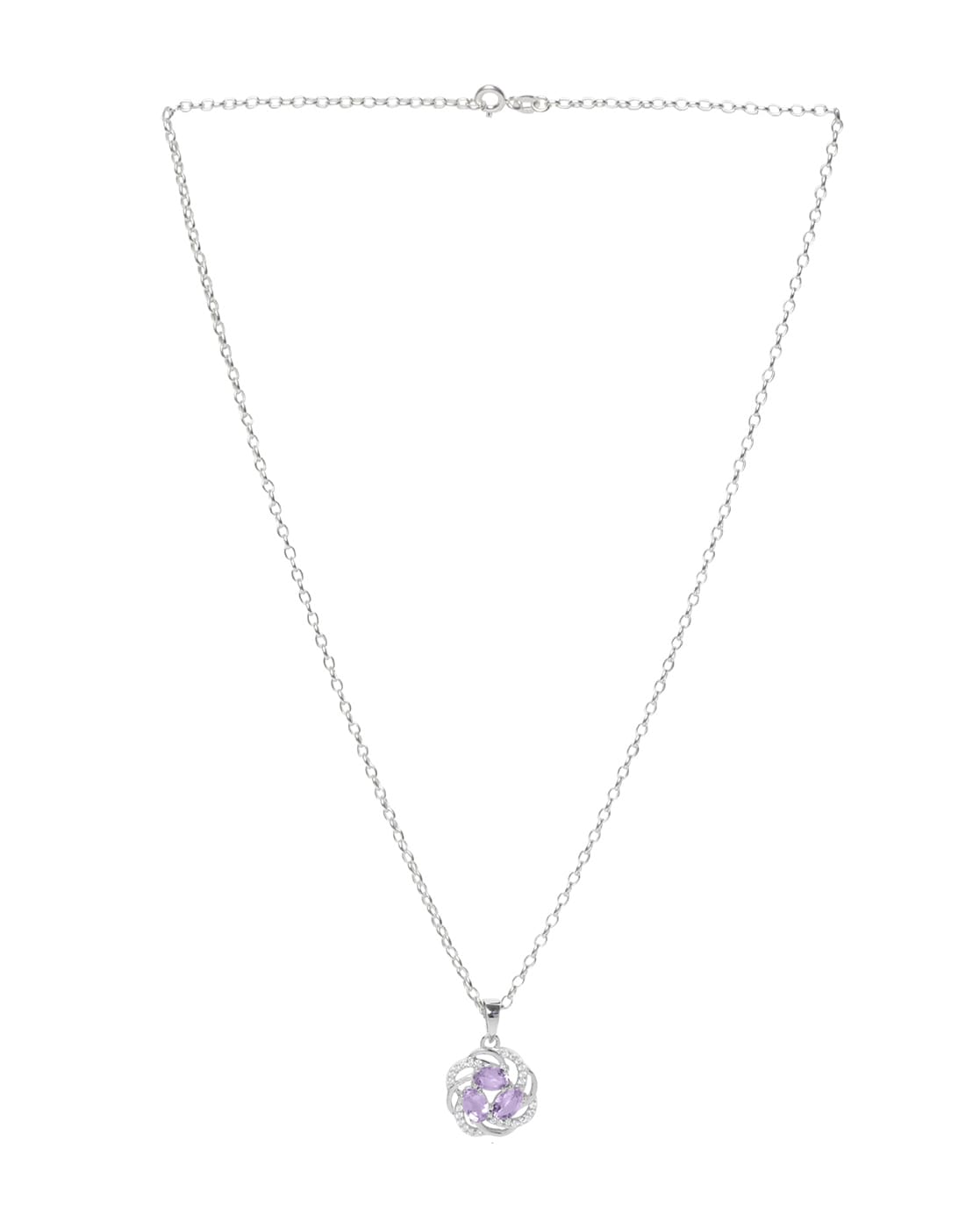 Sterling Silver & Purple Crystal Necklace – Serendipity Designs