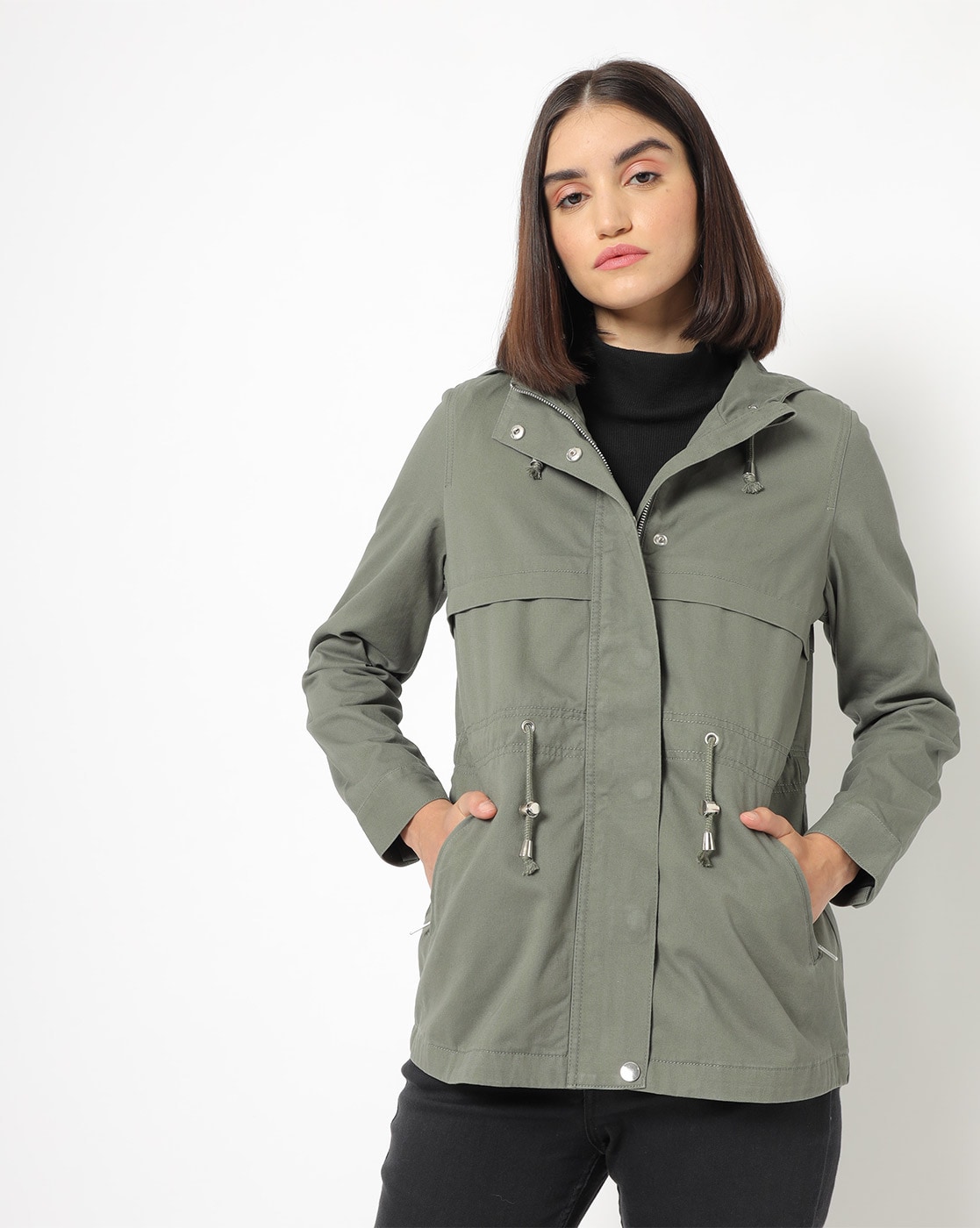 Utrolig plast forum Buy Olive Jackets & Coats for Women by DNMX Online | Ajio.com