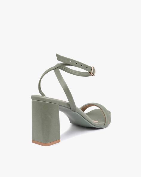 Buy Olive Green Heeled Sandals for Women by Sneak-a-Peek Online