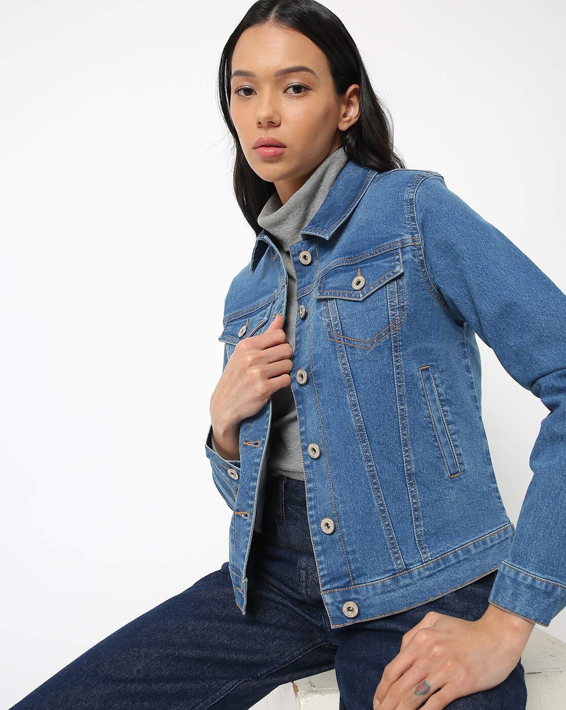 Buy Yb Dnmx Denim Jacket with Flap Pockets at Redfynd