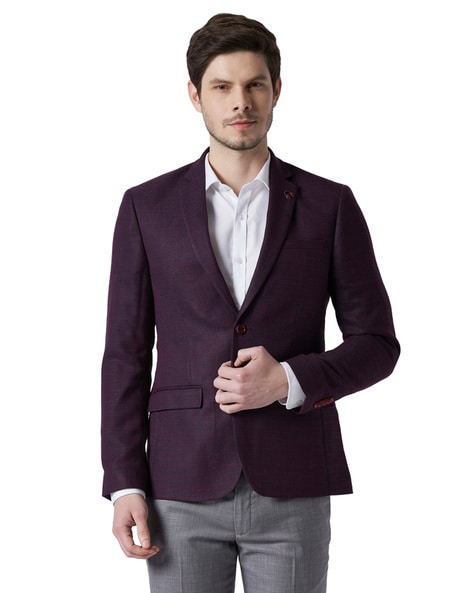 Dark hotsell maroon blazer