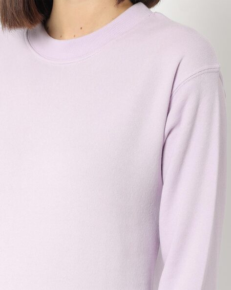 lavender crew neck sweatshirt