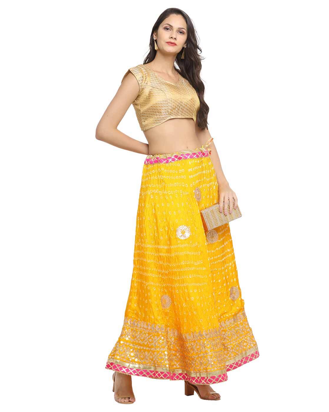 Buy Yellow Skirts & Ghagras for Women by Jabama Online