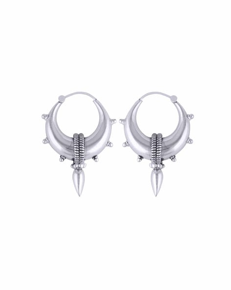Buy Parnika Formerly MJ 925 Unisex Stylish Kaju Silver Bali Hoops Silver  Earrings in Pure 925 Sterling Silver for Boys Girl Men and Women  Gift  for Him n Her  Big