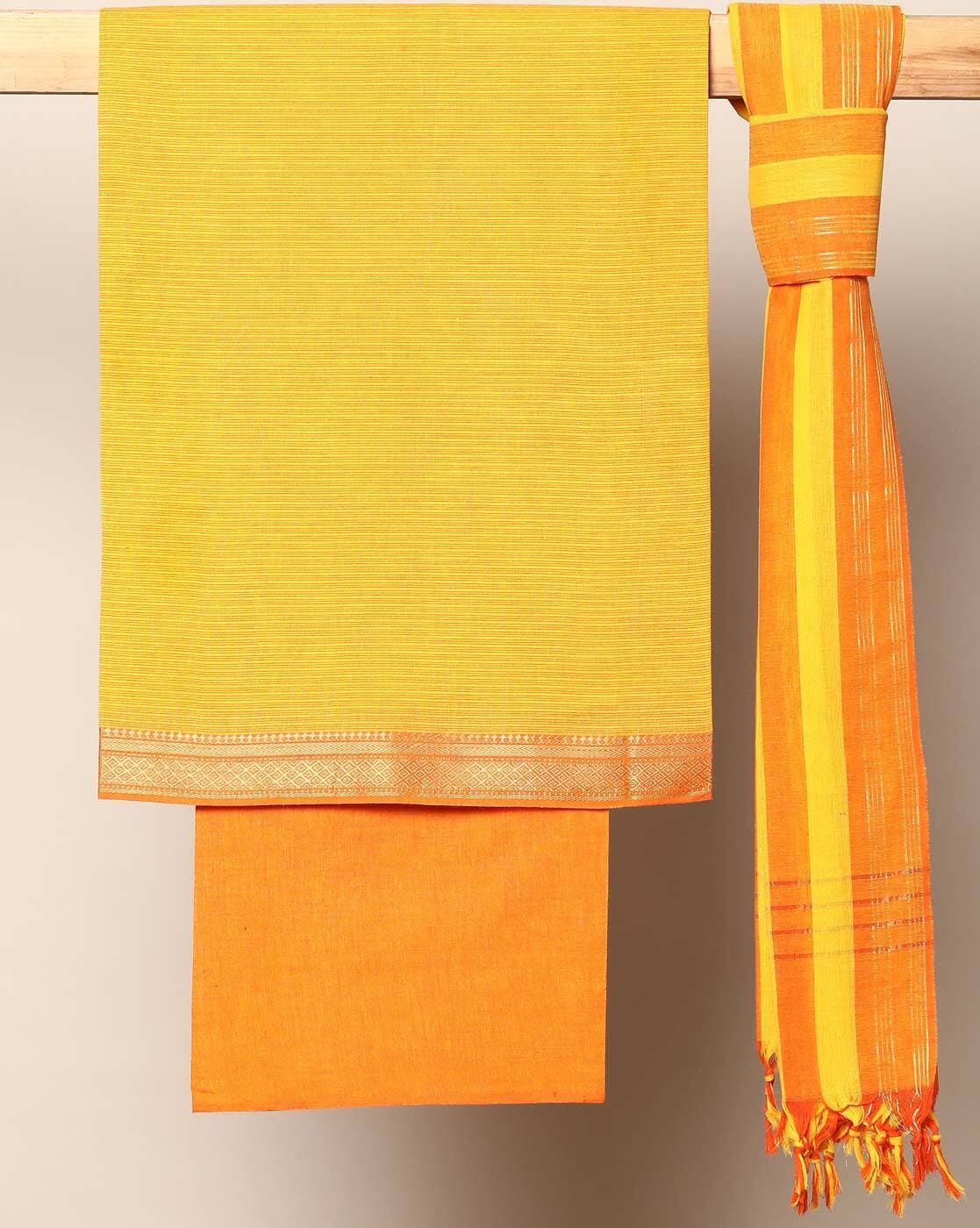 Buy Yellow Dress Material for Women by Indie Picks Online | Ajio.com