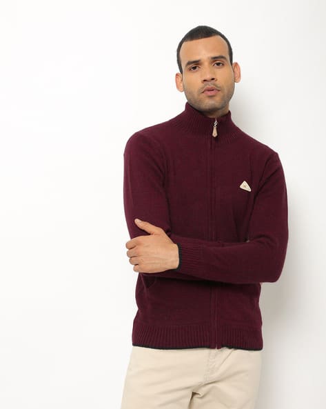 Buy Maroon Sweaters u0026 Cardigans for Men by MONTE CARLO Online | Ajio.com