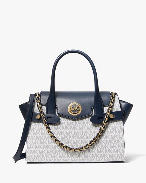 Michael kors hotsell navy blue satchel