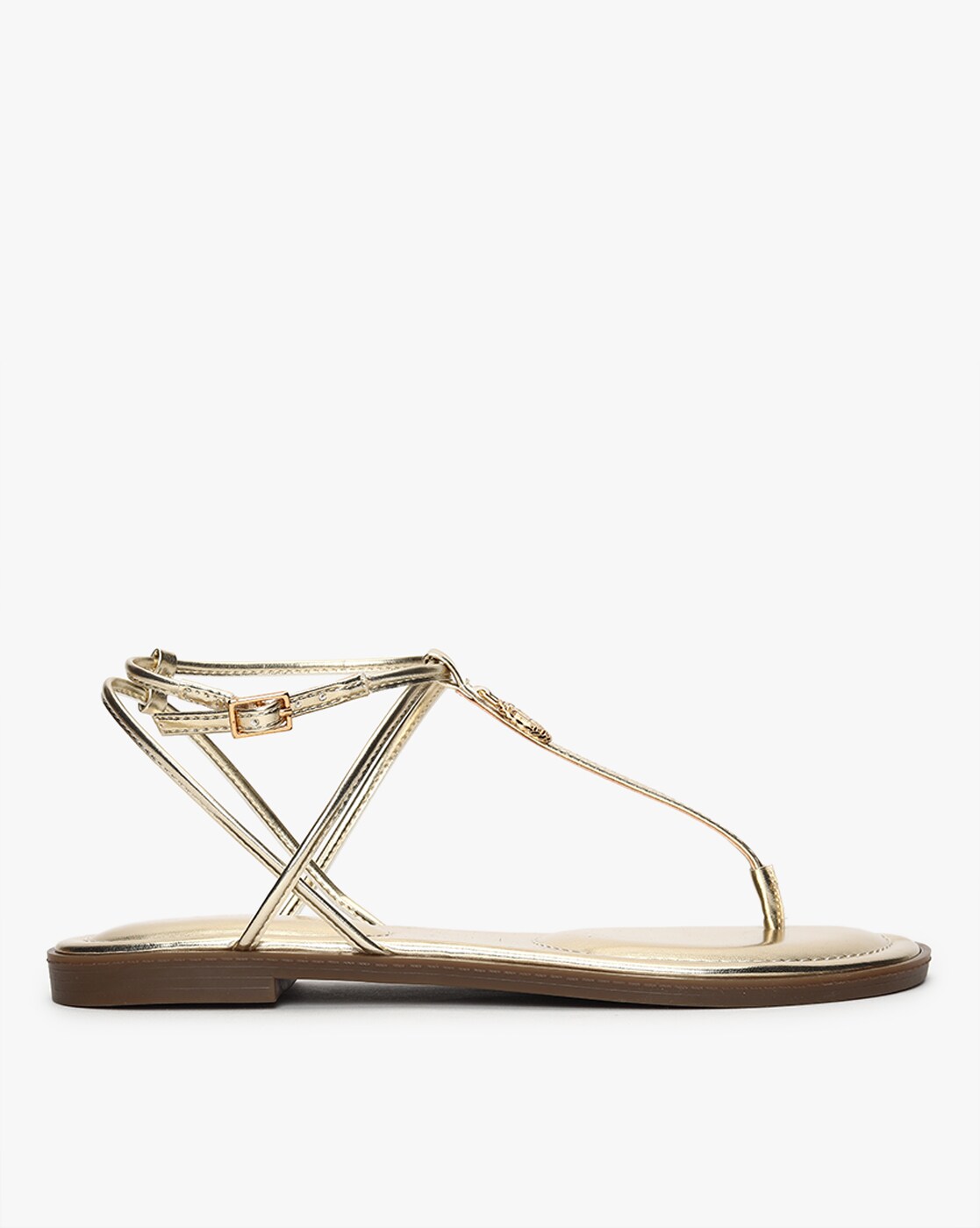 Buy Gold Flat Sandals for Women by TOMMY HILFIGER Online Ajio.com