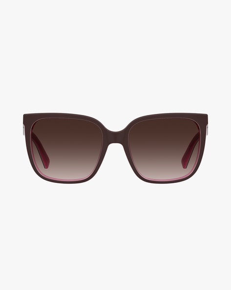 Buy Polaroid Unisex Square Sunglasses Matte Burgundy Frame, Grey Lens (56)  - Pack of 1 at Amazon.in