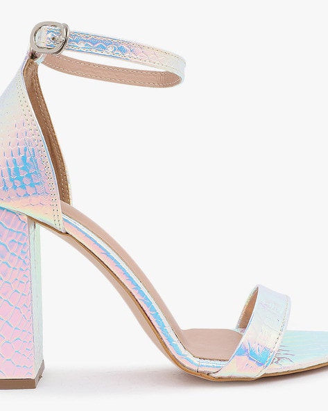 high holographic high heels boots shoes | ShopLook