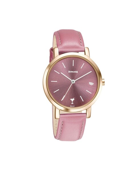 Sonata leather best sale watches for ladies