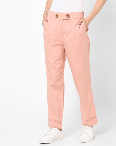 Buy Peach Trousers \u0026 Pants for Women by 