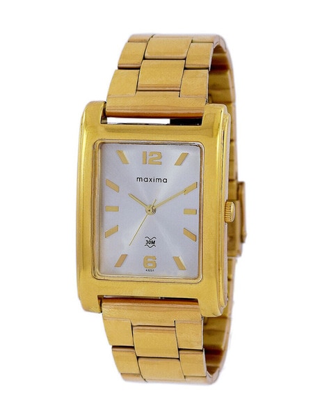 Maxima watch golden discount colour