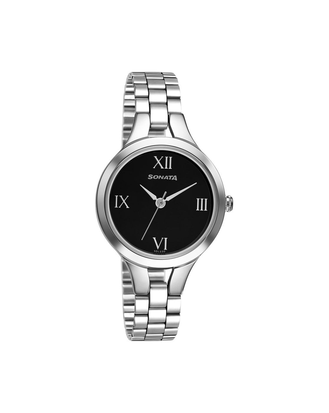 Buy Silver Toned Black Watches for Women by SONATA Online